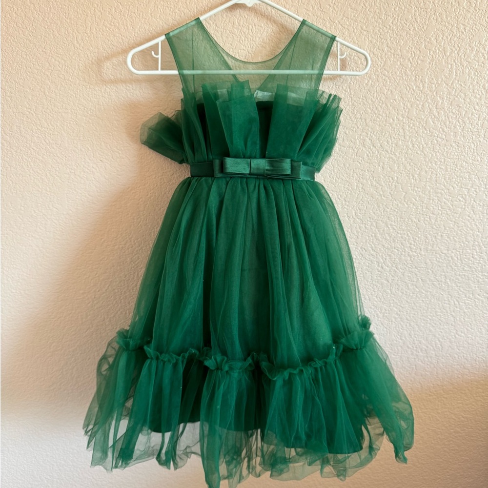 Elegant Green Kids Dress